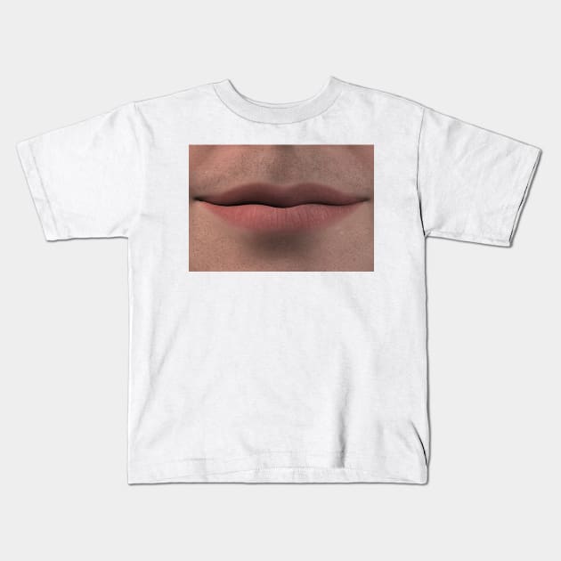 Big Creepy Mouth Kids T-Shirt by Kerchow